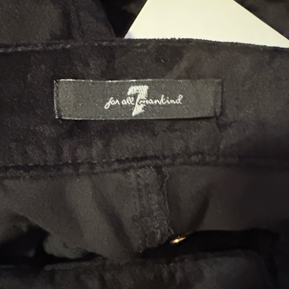 7 For All Man Kind Black Velvet Super Skinny pants - Picture 8 of 10